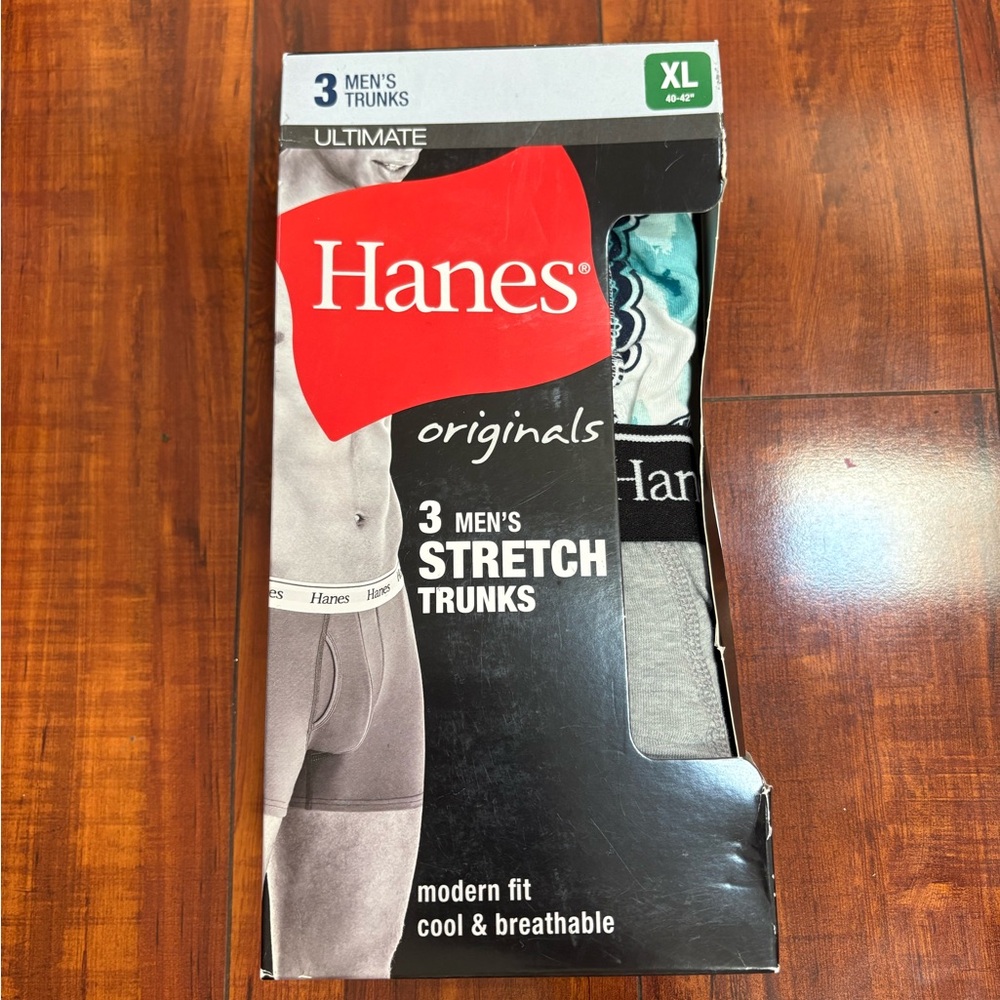 Hanes Gray Boxer Briefs Comfort Fit Stretch 3